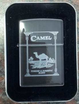 Camel Midnight Chrome Zippo