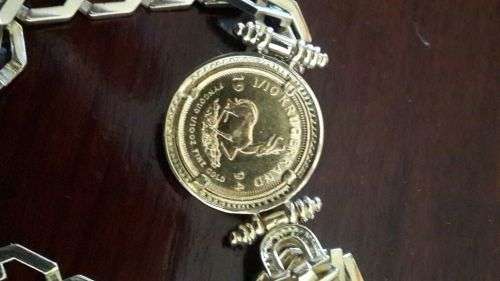 NEVER TO BE FOUND AGAIN ONE OF A KIND EXQUISITE LADIES DIAMOND AND KRUGERRAND NECKLACE.