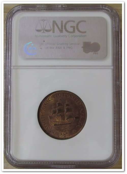 ** 1948 ** 1/2 PENNY MS62 RB