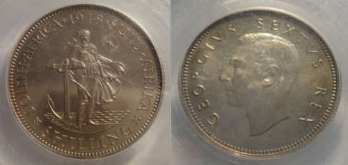 1948 Shilling (1/-) : Union of South Africa: PCGS graded PR64 (PROOF)