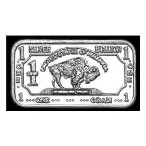 Silver Bullion Bar .999 Pure 1 Gram "Silver Rhino" Bar Series *NEW*