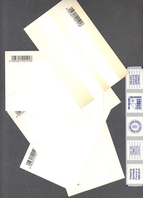 RSA Post Cards ... Big 5 .... PLUS Strip of 5 Stamps