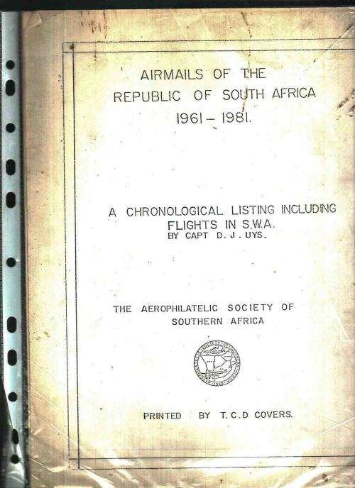 A4 Booklet Airmails of the RSA   1961 - 1981