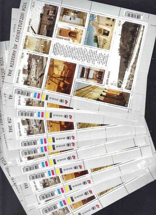 10 x Full Sheets .... Constitutional Hill ... All with  minor faults