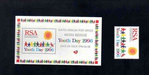 Press / Media Release Plus mint stamp ... . Youth Day 1996