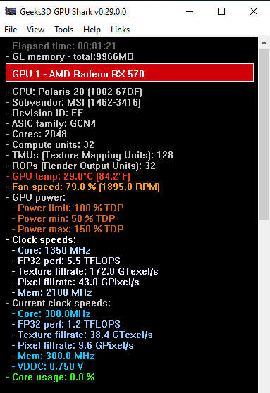 MSI AMD Radeon RX 570 4 Gb graphics card for sale