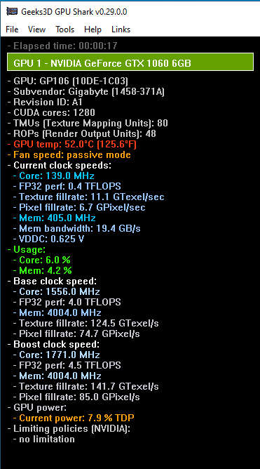 Gigabyte GeForce GTX 1060 WINDFORCE OC 6GB GDDR5 (Excellent Condition)