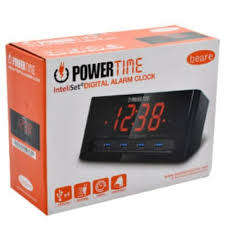 Beare Inteliset Digital Alarm Clock With 4 Usb Ports (Green LED) - CT24G