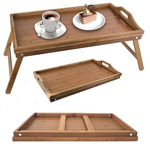 Multipurpose Stylish Bamboo Folding Desk / Tray