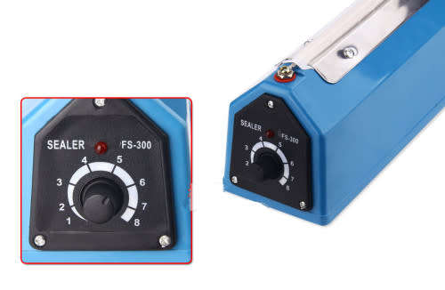 12" Impulse Heat Poly Bag Sealer Plastic Closer Machine Teflon Sealing 30cm Wrap