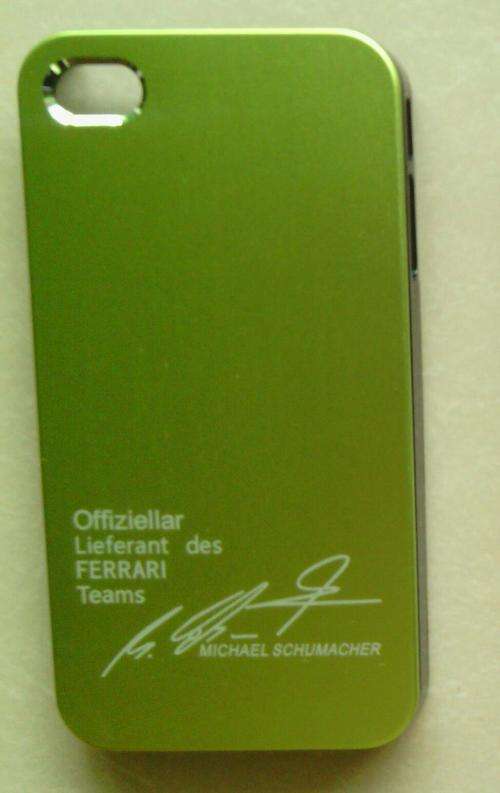 I PHONE 4 COVER - Michael Schumacher green