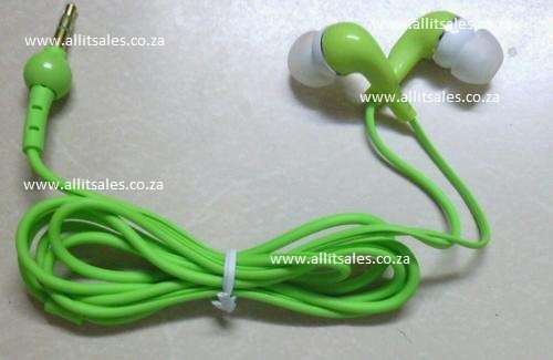STEREO EARPHONES GREEN