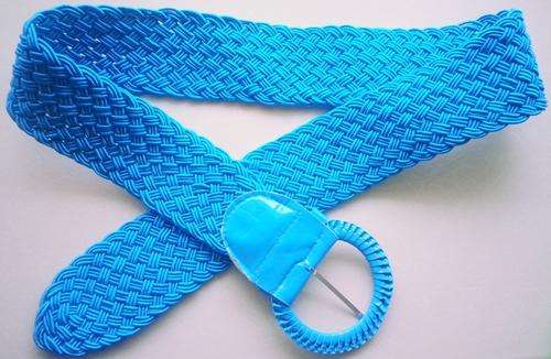 LADIES BELT BLUE THICK