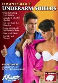 Disposable Underarm Shields 12s 6 long sleeve and 6 short sleeve