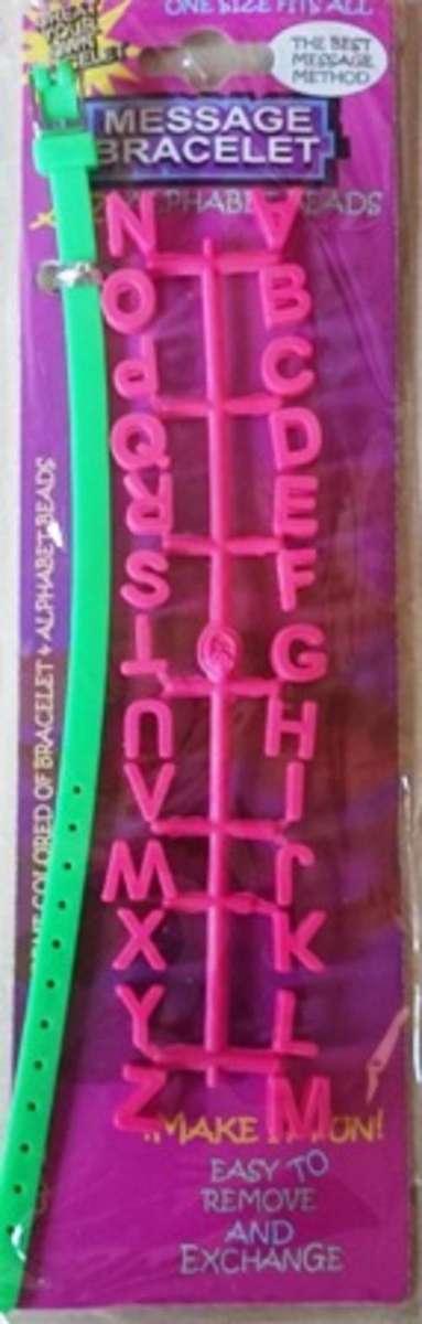 Message Bracelet (Green/Pink)