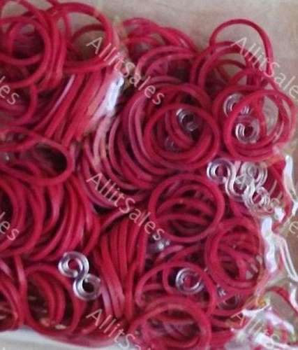 Loom Bands Red 200's Including Loom Hook & S-Clips