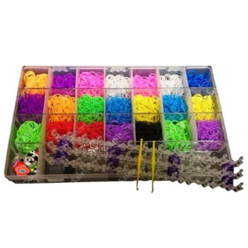 Colourful Loom Bands Kit & Case | 2200 pieces
