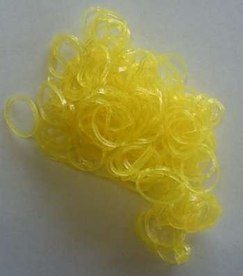 Loom Bands Glitter Yellow 200's Including Loom Hook & S-Clips