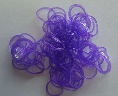 Loom Bands Glitter Purple 200's Including Loom Hook & S-Clips
