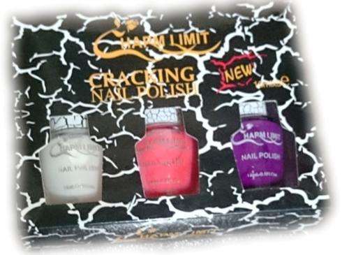 Crackling Nail Polish 3 Pack - White, Pink and Purple
