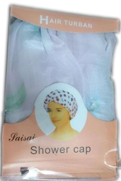 Shower Cap - Pink with White Flowers