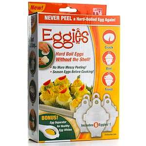 Eggies -  Hard Boil Eggs Without The Shell!