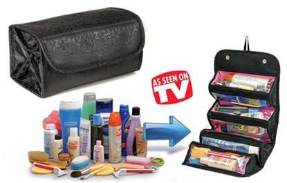 Roll N Go Cosmetic Bag - Black