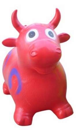 Jumping Cow Ride-on Bouncy - red