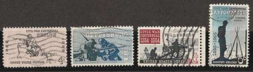 USA 1960.  Assortment of 4 good used stamps