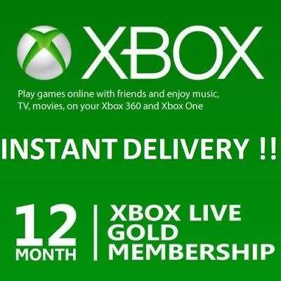 12-Months Xbox Live Gold Membership - Digital Licensed Code for Xbox Gamers (SPECIAL OFFER)
