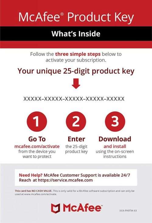 Retail McAfee Internet Security 2019 Licensed for 1 PC - 1-Year Subscription Global Serial Code