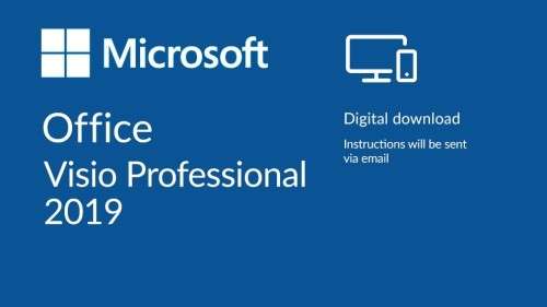 Retail Microsoft Visio Professional 2019 Licensed for 1 Windows 10 PC/Laptop - Limited Offer Only