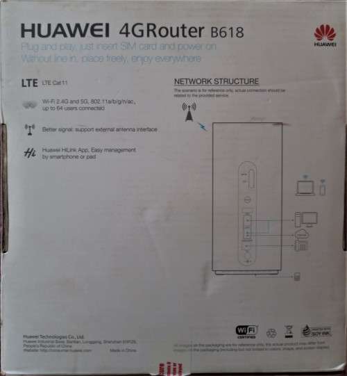 Huawei B618 - 22d WiFi 4G LTE CAT11 Plus Advanced Router