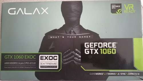 GALAX EXOC NVIDIA GEFORCE GTX 1060 6GB DUAL GAMING GRAPHICS CARD WITH RETAIL BOX