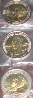 2008 Mandela 90th Birthday 5 Rand - 3 Coins