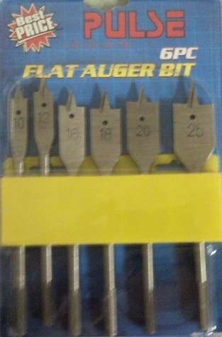 6PC Flat Auger Bit Set