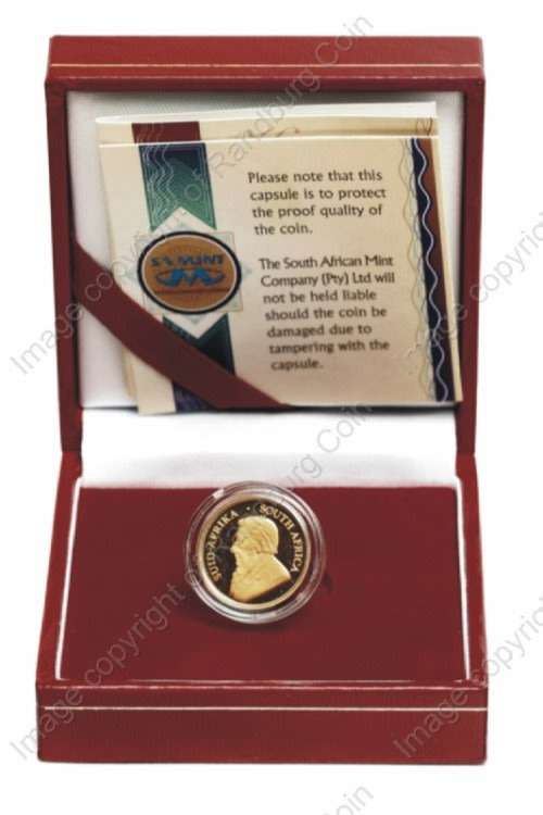 2015 Krugerrand Proof Tenth Ounce with box and Certificate as issued by SA Mint