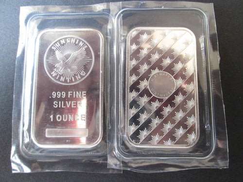 NEW... 1oz.. ( MINTMARKED ) SOLID .999 SILVER BARS