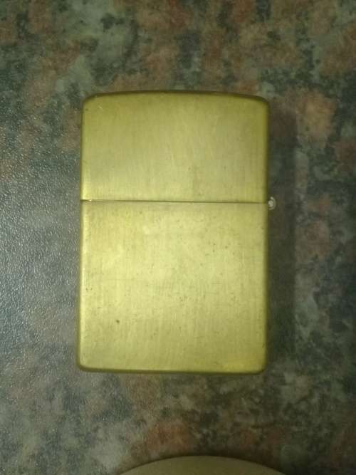 ***VINTAGE*** Authentic ZIPPO - Solid Brass (Round Table / Tafelronde Stamped)