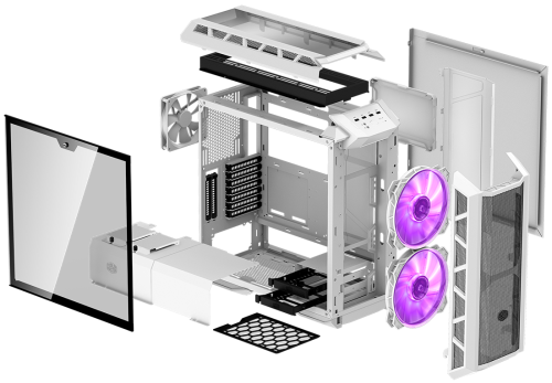 ***Cooler Master MasterCase H500P Mesh White Computer Case***Fully Modullar***New (Open Box)