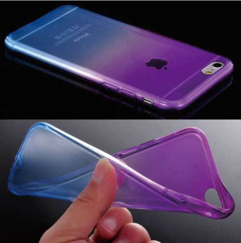 Soft Silicone/Gel/Rubber Clear Ombre Case Slim Cover For iPhone 6