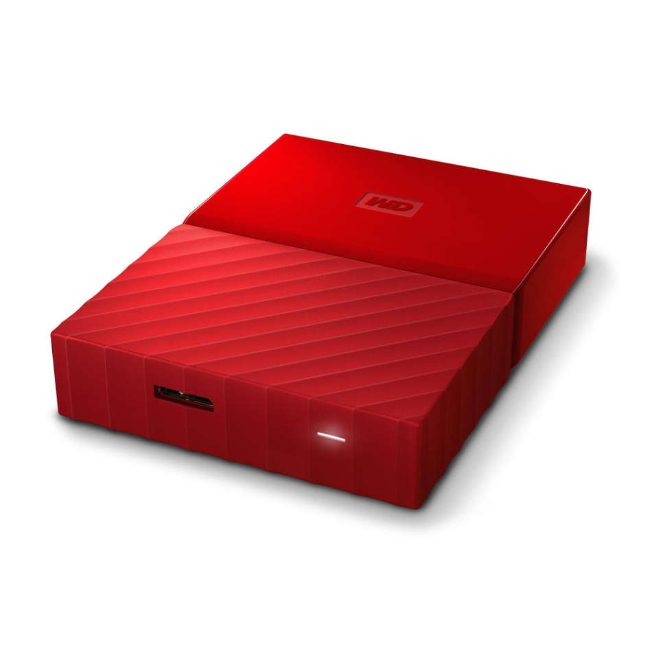 4TB Western Digitial My Passport + High Quality Orico HDD Protector Case - RED