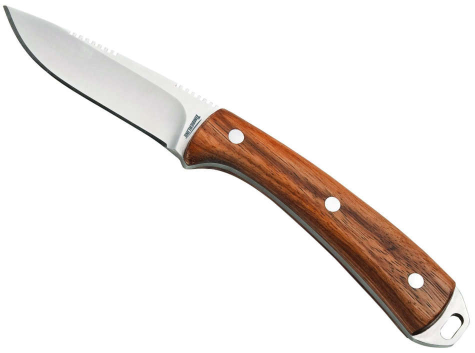Timberline Trophy Droppoint Hunter - Kommer Fixed Blade - Olive Wood & High Quality Leather Sheath