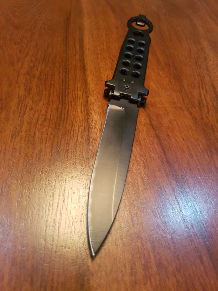 Unusual Butterfly Open Handle Knife - Almost New