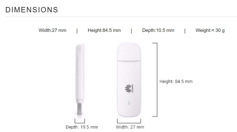 2nd Hand Huawei E3531 HSPA+ 21.6Mbps USB 3G Dongle - No Cap + SIM Adapter