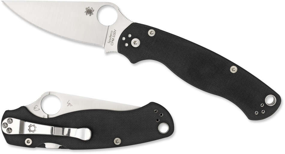 Spyderco ParaMilitary 2, G-10 Handles + Plain Edge [C81GP2] - CLEARANCE SALE