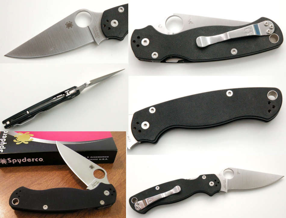 Spyderco ParaMilitary 2, G-10 Handles + Plain Edge [C81GP2] - CLEARANCE SALE