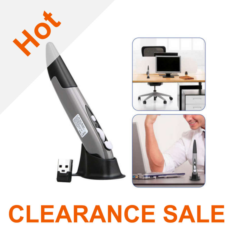Designer 2.4Ghz Wireless Optical Pointer/Drawing Input/Mouse (Black/Grey) - CLEARANCE SALE