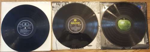 Beatles - bundle: White Album 2xLP UK (incl poster), Revolver (yellow label) UK, Let it be UK