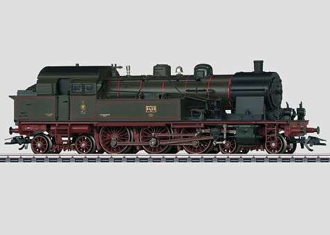 Marklin 37077 Steam Tank Locomotive with matching Marklin 42041, set of 3 pairs of passenger cars